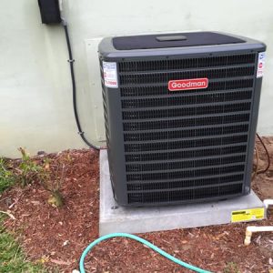 Outdoor HVAC unit with corrosion-resistant finish in Indian Harbour Beach